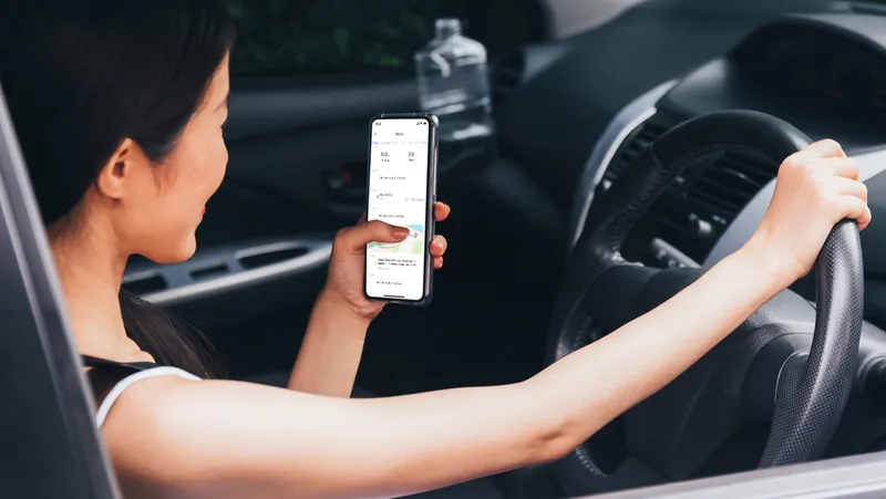 Route tracking scene