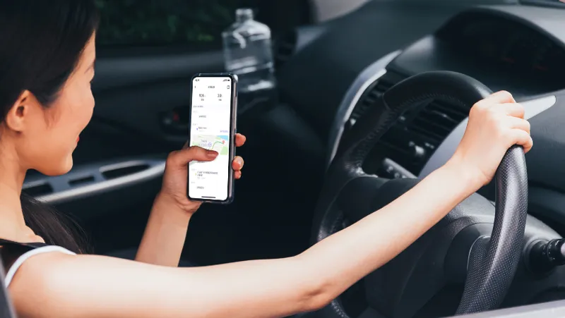 Route tracking scene